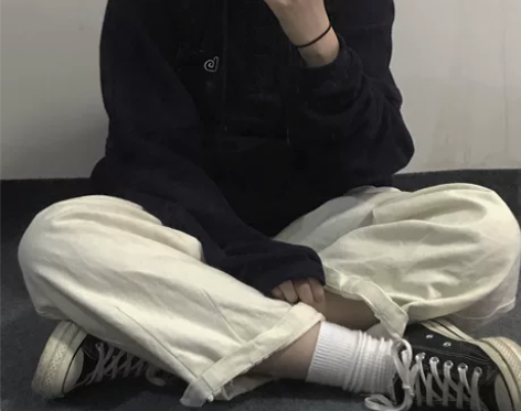 GIRLLAB日系阔腿裤长裤ins潮显瘦休...