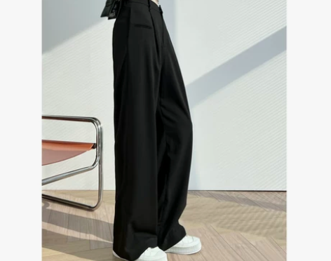阔腿裤 阔腿裤长裤黑色垂感西装裤女冬季新款...