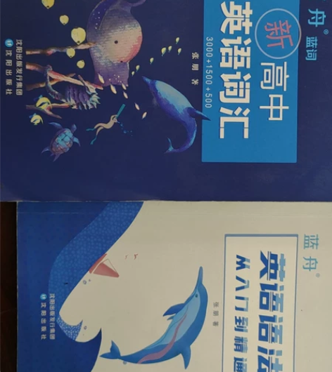 蓝舟语法和高中词汇书,还有一本优点英语的听...