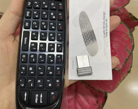 空中键鼠 带陀螺仪。 迷你无线键盘鼠标套装...