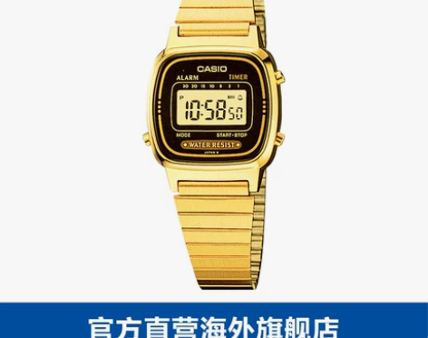 卡西欧正品手表女小金表时尚潮流复古防水ca...