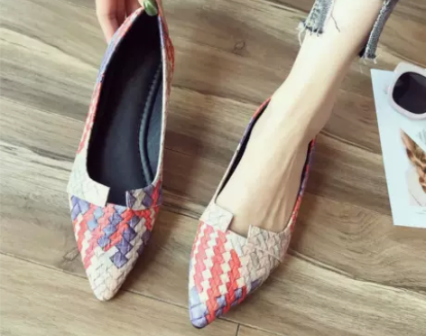 JXJE欧美2021春夏新款韩版新款尖头平...