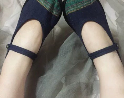 新款夏手工补丁复古花布鞋女超仙中国风原创棉...