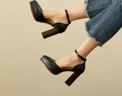 巨巨舒服！好穿到爆！韩国复古尖头防水台超高...