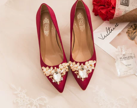 ?婚鞋新娘鞋粗跟女秀禾结婚鞋子防水台孕妇婚...