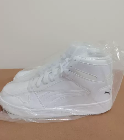彪马 减震高帮篮球鞋板鞋 纯白 尺码44....