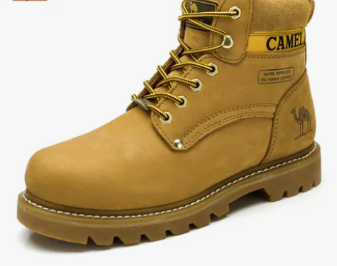 Camel/骆驼男靴2017秋冬新款真皮短...