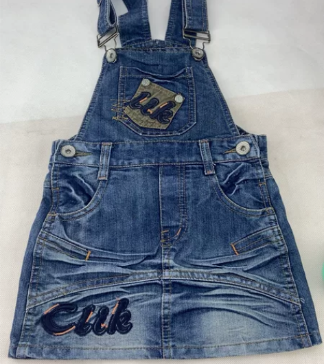 女童连衣裙儿童牛仔裙背带裙女宝宝女孩背带裤...