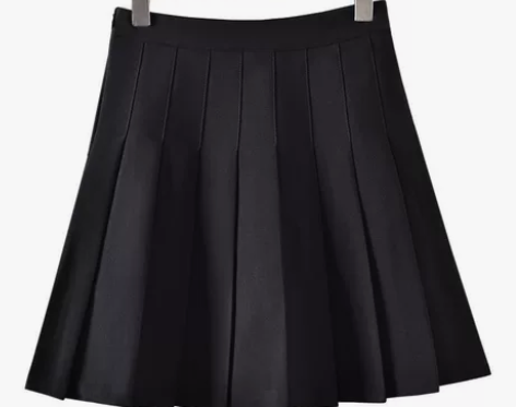 百褶裙短裙女高腰显瘦a字裙春秋新款黑色西装...