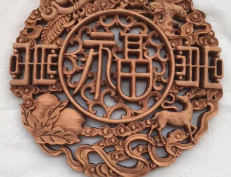 （整木雕刻，非拼接）香樟木仿古木雕摆件挂件...