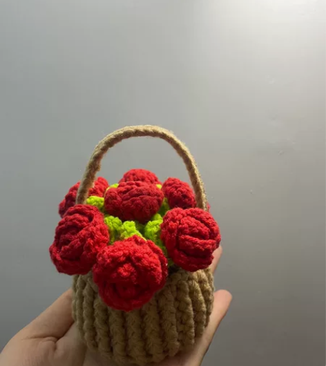 玫瑰花篮上新 七朵花，盆土缝合 满200包邮