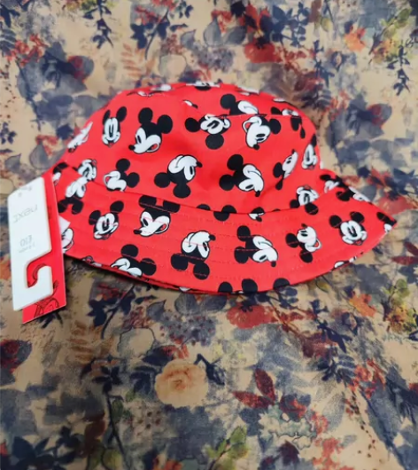 disney迪士尼帽子，儿童渔夫帽，短帽檐...