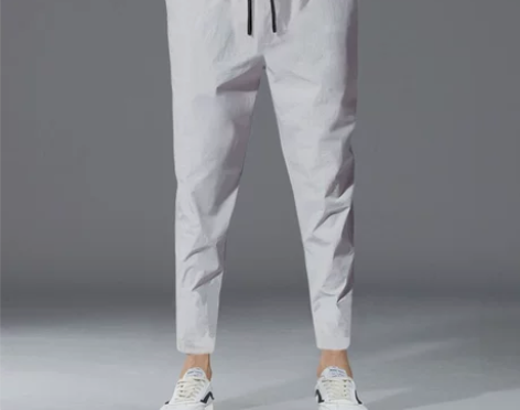 恒源祥秋季男士薄款休闲裤修身弹力直筒裤纯色...