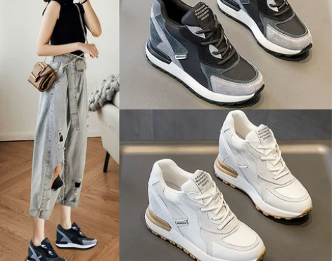 内增高老爹鞋子女2021新款冬季ins潮百...