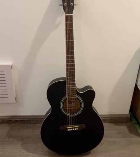 安德鲁41寸单板初学者男女黑色吉他民谣自学...