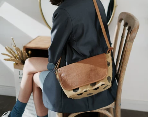 2020新款波点帆布配皮工装包嘻哈学院男女...