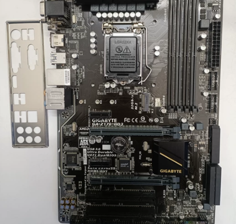 技嘉Z170-HD3旧主板，功能正常，四槽...