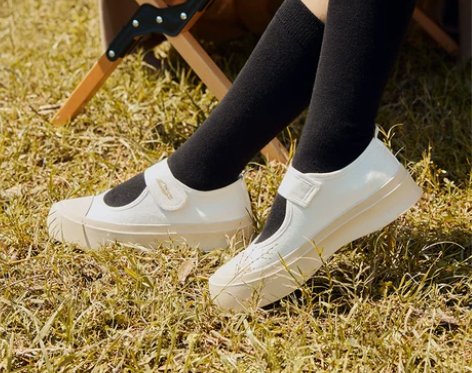 飞跃大头帆布鞋女2022春新款透气厚底馒头...