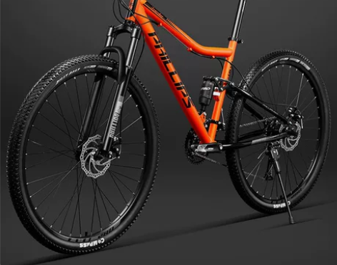 菲利普软尾山地车自行车成人越野双减震变速男...