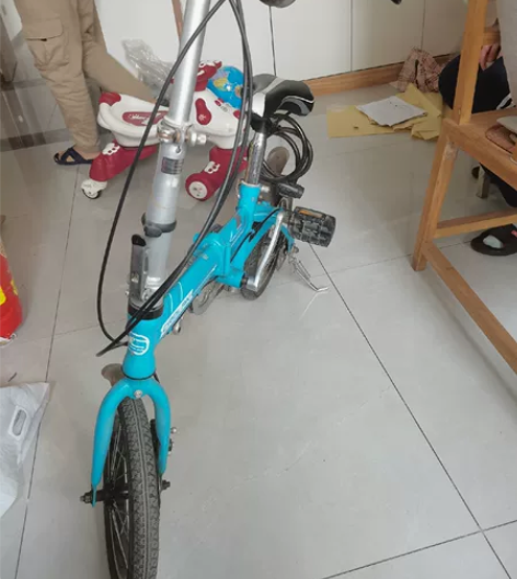 天津雷克斯折叠自行车，7变速。给小孩子买的...