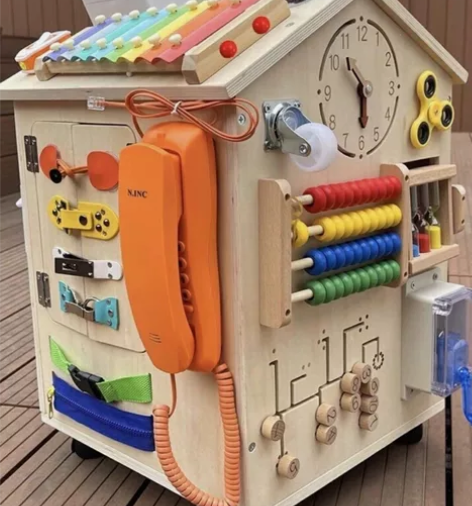 包邮 婴幼儿童益智忙碌板屋蒙特梭利蒙氏早教...