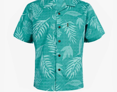 衬衫衬衣衬衫棕榈浪新款夏款夏威夷风格男士沙...