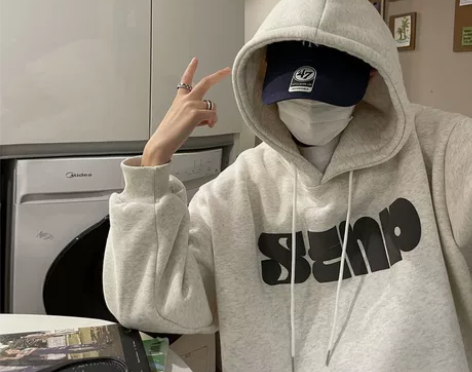 百分百不起球连帽卫衣男潮牌美式oversi...