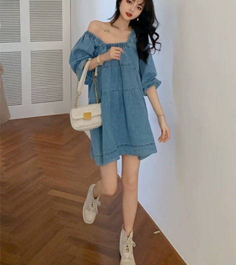 可盐可甜炸街裙子夏季小个子轻熟风女装宽松显...