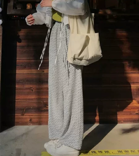 PtonUmi 夏日限定 海岛碎花休闲裤女...