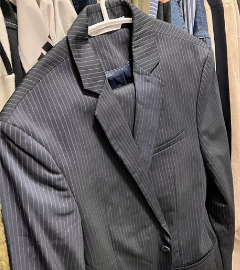 zara 深蓝色条纹西装 休闲 170男 ...