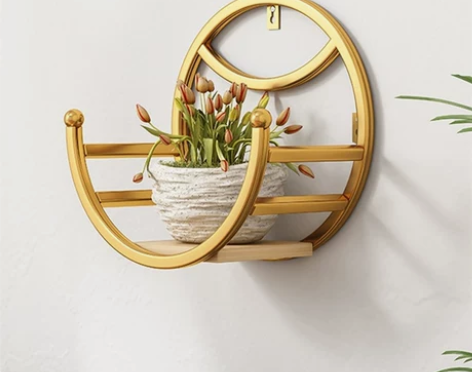 墙上花架壁挂免打孔阳台墙壁花盆架餐厅墙面置...