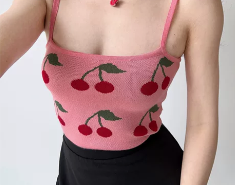 Go Girl Go自制美式复古樱桃平口针...