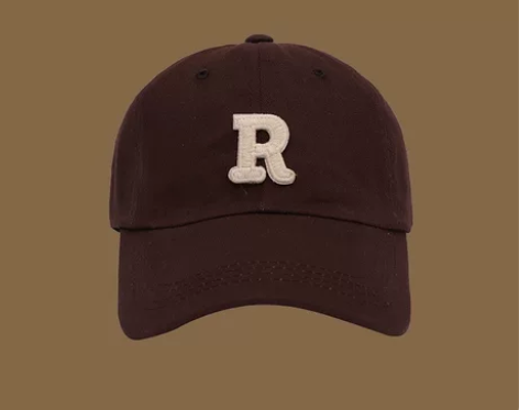 全新R标咖啡色棒球帽女大头围显瘦显脸小百搭...