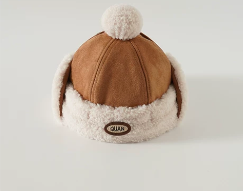 秋冬季儿童保暖雷锋帽套头瓜皮帽宝宝帽子护耳...