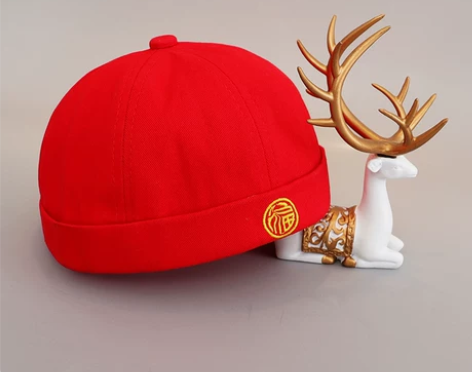 男宝宝周岁帽抓周宴礼帽福字帽儿童翻边瓜皮帽...