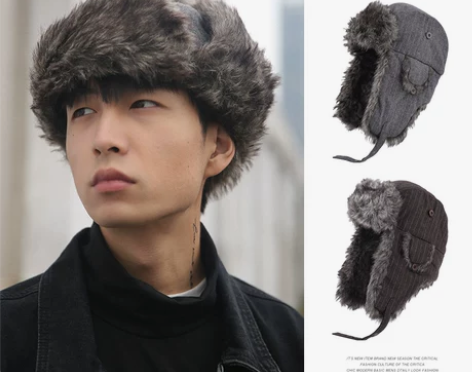 滑雪帽男秋冬季北方冬天防寒护耳帽子骑电动车...