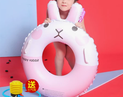 COPOZZ游泳圈儿童救生圈可爱充气带扶手...