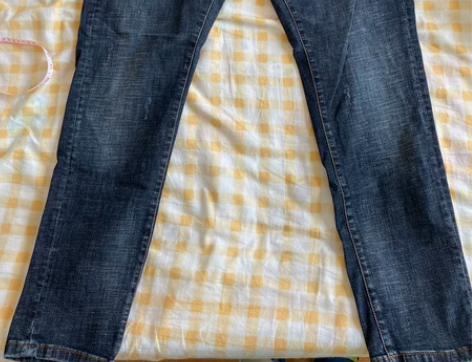 素拼男士牛仔裤有弹力 穿着特别舒服 9成新...