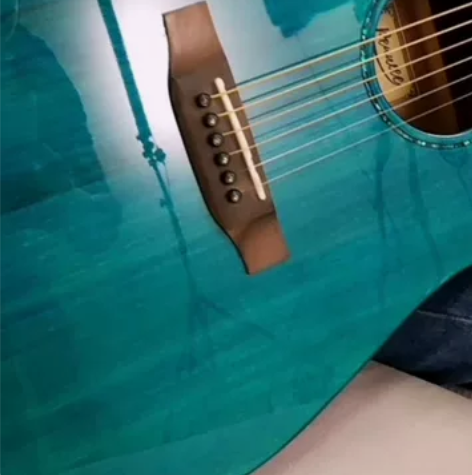 急出！单板吉他冰雪蓝！原价近两千高档电箱面...