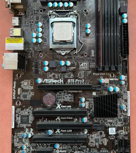 自家拆机主板+CPU+内存条，可以正常使用...