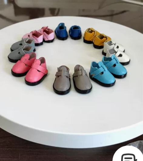 纯皮小羊皮ob11娃娃鞋 ob11小羊皮娃...