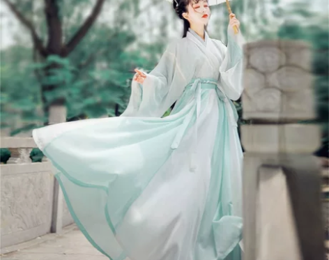 花溪子原创汉服【黛颜玉】白菜价晋制破裙交领...