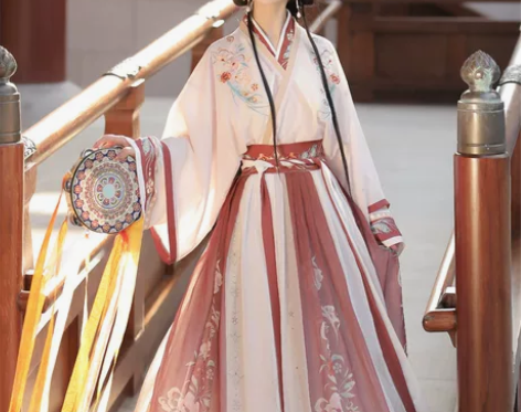 原创正品【花间翎】魏晋制汉服女中国风交领齐...