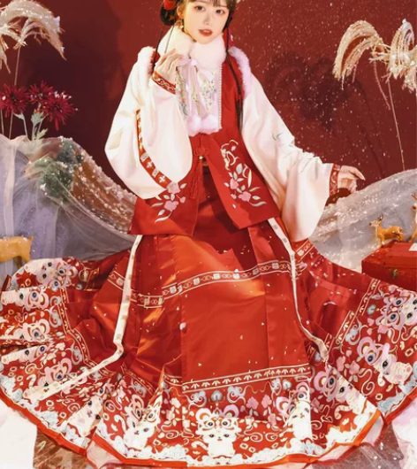 茗月萱【如意】汉服女明制比甲立领马面裙拜年...
