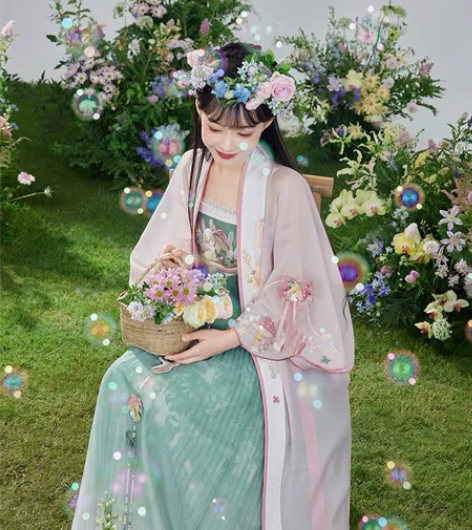 七月夕汉服兔兔蘑力 仅诃子裙S码全新未试,...