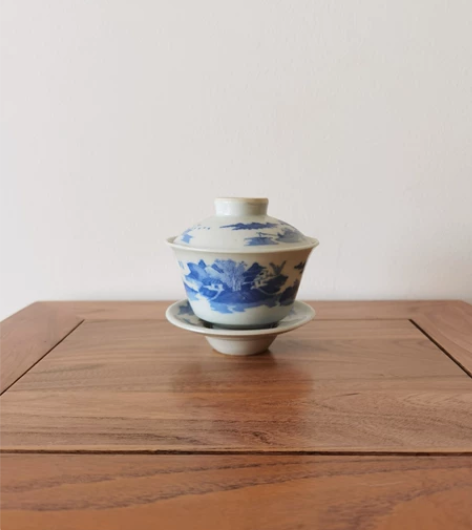 50年代青花盖碗 口宽：9.2cm容量：1...