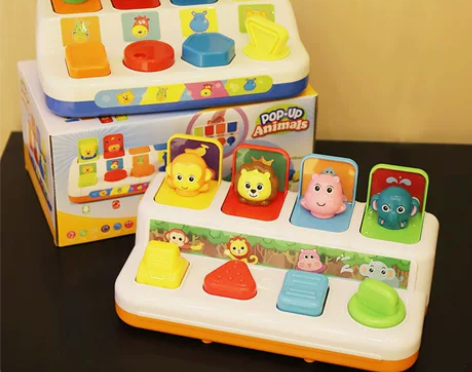 躲猫猫因果关系弹出式按压玩具开关盒子早教益...