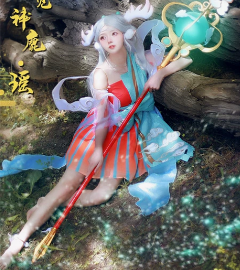 初兽猫 王者荣耀瑶遇见神鹿cos 尺码：M...