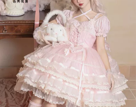 出定金 心情限定 古典玩偶 粉色m码+发带...