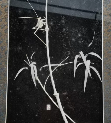 工艺画通草画纸绒画秸秆画，材质不明（本人判...